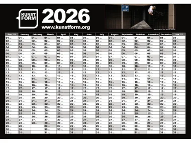 kunstform "2026" BMX Wandkalender - 594 x 841 mm (DIN A1) kunstform "2026" BMX Wandkalender - 594 x 841 mm (DIN A1)