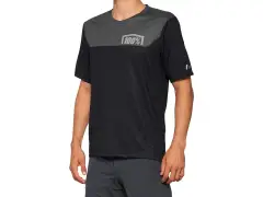100 Percent "Airmatic" Jersey T-Shirt - Black/Charcoal 100 Percent "Airmatic" Jersey T-Shirt - Black/Charcoal