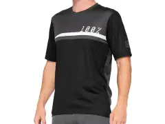 100 Percent "Airmatic II" Jersey T-Shirt - Black/Charcoal 100 Percent "Airmatic II" Jersey T-Shirt - Black/Charcoal