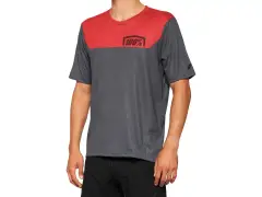 100 Percent "Airmatic" Jersey T-Shirt - Charcoal/Racer Red 100 Percent "Airmatic" Jersey T-Shirt - Charcoal/Racer Red