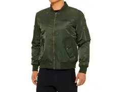 100 Percent "Bomber" Jacket - Army Green 100 Percent "Bomber" Jacket - Army Green