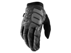100 Percent "Brisker Cold Weather" Gloves - Heather Grey/Black 100 Percent "Brisker Cold Weather" Gloves - Heather Grey/Black