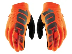 100 Percent "Brisker Cold Weather" Gloves - Orange/Black 100 Percent "Brisker Cold Weather" Gloves - Orange/Black