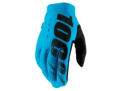 100 Percent "Brisker Cold Weather" Gloves - Turquoise/Black 100 Percent "Brisker Cold Weather" Gloves - Turquoise/Black