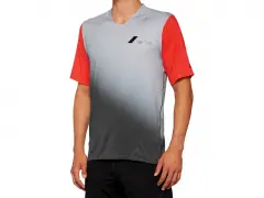 100 Percent "Celium" Jersey T-Shirt - Grey/Racer Red 100 Percent "Celium" Jersey T-Shirt - Grey/Racer Red