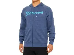 100 Percent "Kerv Fleece" Hooded Zipper - Heather Navy 100 Percent "Kerv Fleece" Hooded Zipper - Heather Navy