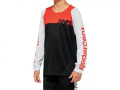 100 Percent "R-Core Youth" Jersey Longsleeve - Black/Racer Red (Kids) 100 Percent "R-Core Youth" Jersey Longsleeve - Black/Racer Red (Kids)