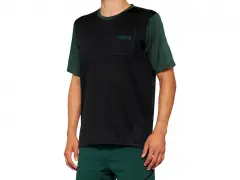 100 Percent "Ridecamp" Jersey T-Shirt - Black/Forest Green 100 Percent "Ridecamp" Jersey T-Shirt - Black/Forest Green