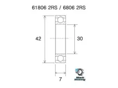 Black Bearing "6807-2RS" Nabenlager Black Bearing "6807-2RS" Nabenlager