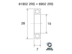 Black Bearing "6902-2RS" Nabenlager Black Bearing "6902-2RS" Nabenlager