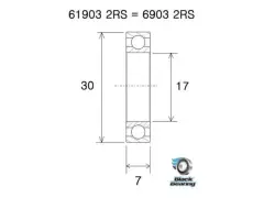 Black Bearing "6903-2RS" Nabenlager Black Bearing "6903-2RS" Nabenlager