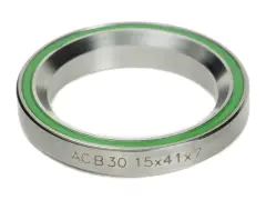 Enduro Bearings "ACB 4545 1125T SS" MTB Headset Bearing - 1-1/8 Inch (30.15 x 41 x 7 mm, 45°/45°) Enduro Bearings "ACB 4545 1125T SS" MTB Headset Bearing - 1-1/8 Inch (30.15 x 41 x 7 mm, 45°/45°)