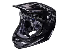 Kali Protectives "Trinity Carbon" Fullface Helmet - Solid Gloss Carbon Kali Protectives "Trinity Carbon" Fullface Helmet - Solid Gloss Carbon