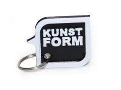 kunstform "Speech Bubble" Keyring - Black/White kunstform "Speech Bubble" Keyring - Black/White