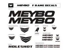 Meybo "Holeshot" Sticker Pack - Black Meybo "Holeshot" Sticker Pack - Black