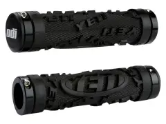 ODI "Yeti Hardcore 130mm" Lock-On MTB Griffe (Schwarze Klemmringe) ODI "Yeti Hardcore 130mm" Lock-On MTB Griffe (Schwarze Klemmringe)