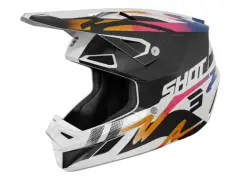Shot Race Gear "Speed Wave" Fullface Helmet - Black/White Pearly Shot Race Gear "Speed Wave" Fullface Helmet - Black/White Pearly