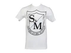 S&M Bikes "Big Shield" T-Shirt - White/Black S&M Bikes "Big Shield" T-Shirt - White/Black