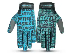 Stay Strong "Sketch" Gloves - Black/Teal Stay Strong "Sketch" Gloves - Black/Teal