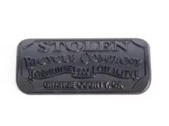 Stolen BMX "Small Crest Arched" Top Tube Badge Stolen BMX "Small Crest Arched" Top Tube Badge