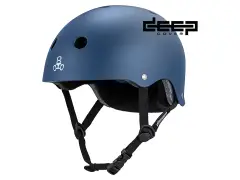 Triple 8 "Deep Cover" BMX Helmet - Navy Matte Triple 8 "Deep Cover" BMX Helmet - Navy Matte