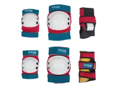TSG "Junior" Knee + Elbows Pads + Wrist Guard Set - Old School TSG "Junior" Knee + Elbows Pads + Wrist Guard Set - Old School