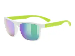 uvex "rookie" Sonnenbrille - Mirror Green Lens / White-Lime Matt (Kids) uvex "rookie" Sonnenbrille - Mirror Green Lens / White-Lime Matt (Kids)