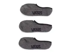 Vans "Classic Super No Show" Socks (3 Pair) - Black Heather Vans "Classic Super No Show" Socks (3 Pair) - Black Heather