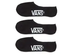 Vans "Classic Super No Show" Socks (3 Pair) - Black/White Vans "Classic Super No Show" Socks (3 Pair) - Black/White