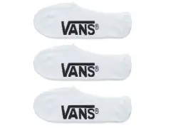 Vans "Classic Super No Show" Socks (3 Pair) - White/Black Vans "Classic Super No Show" Socks (3 Pair) - White/Black