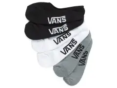Vans "Classic Super No Show" Socks (3 Pair) - White/Black/Grey Vans "Classic Super No Show" Socks (3 Pair) - White/Black/Grey