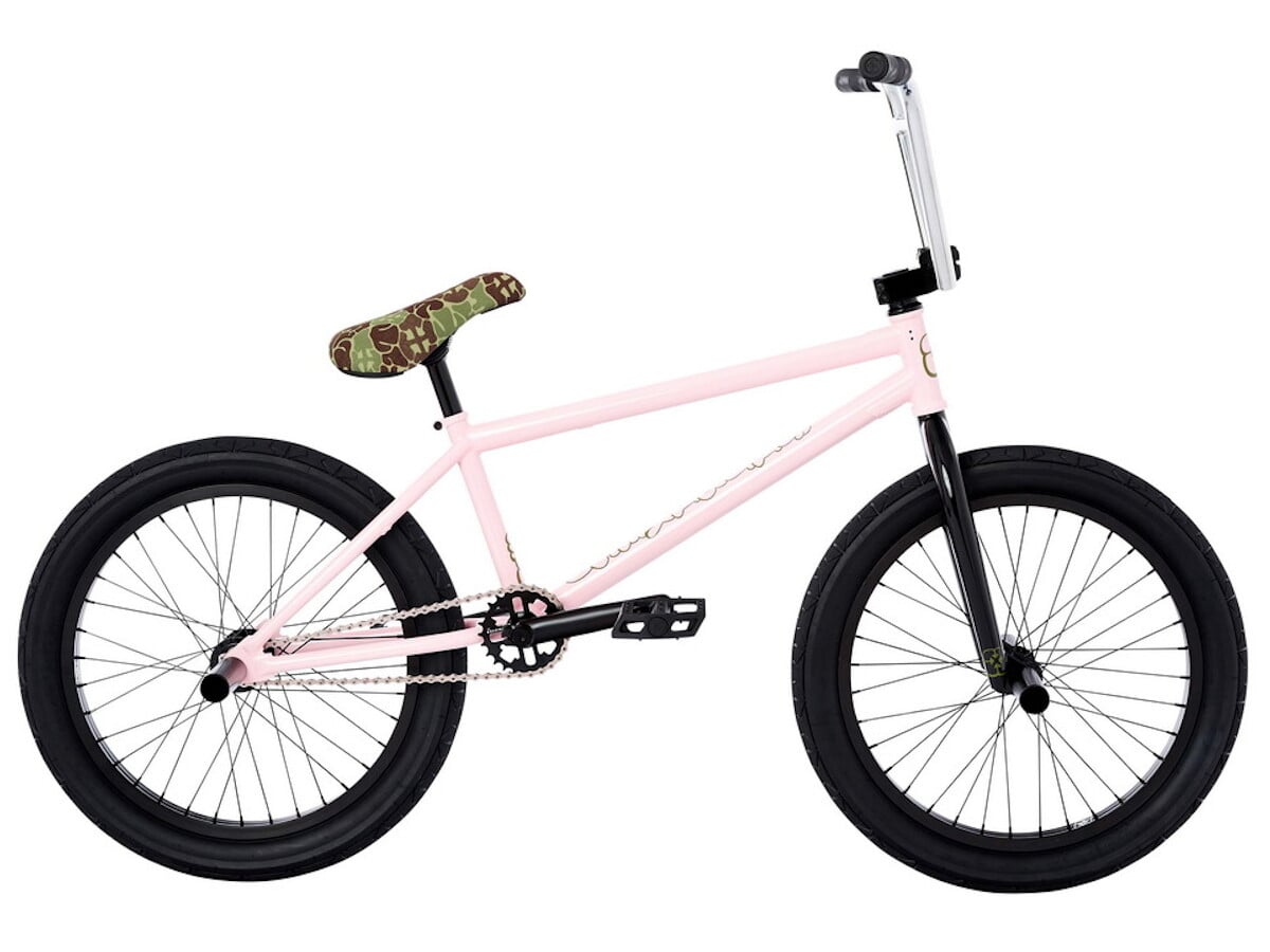 pink and black bmx bike