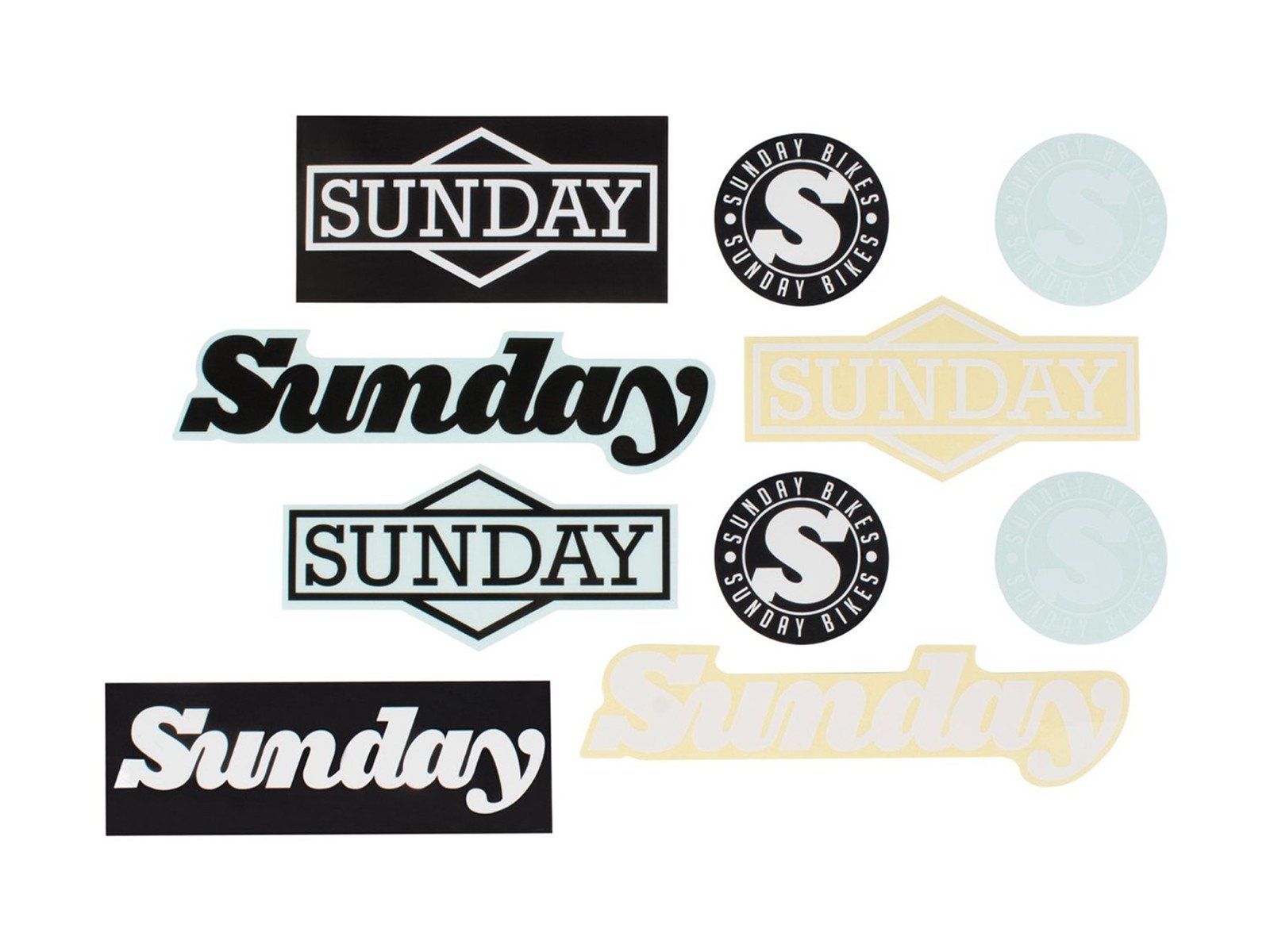 Sunday Bikes "Vinyl" Stickerset kunstform BMX Shop & Mailorder