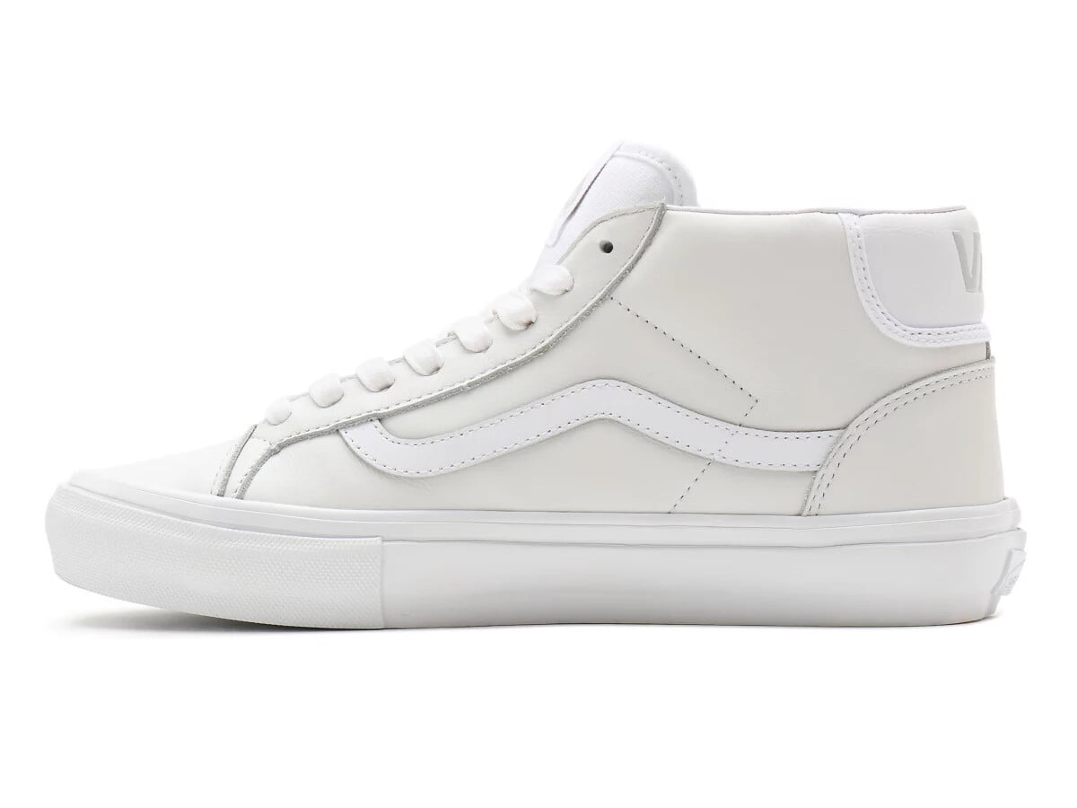 vans mid skool pro white & black skate shoes