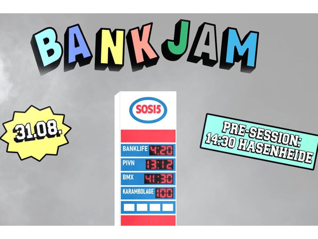 Bank Jam 2024 - Shop Berlin am 31.08.2024 ab 14 Uhr geschlossen