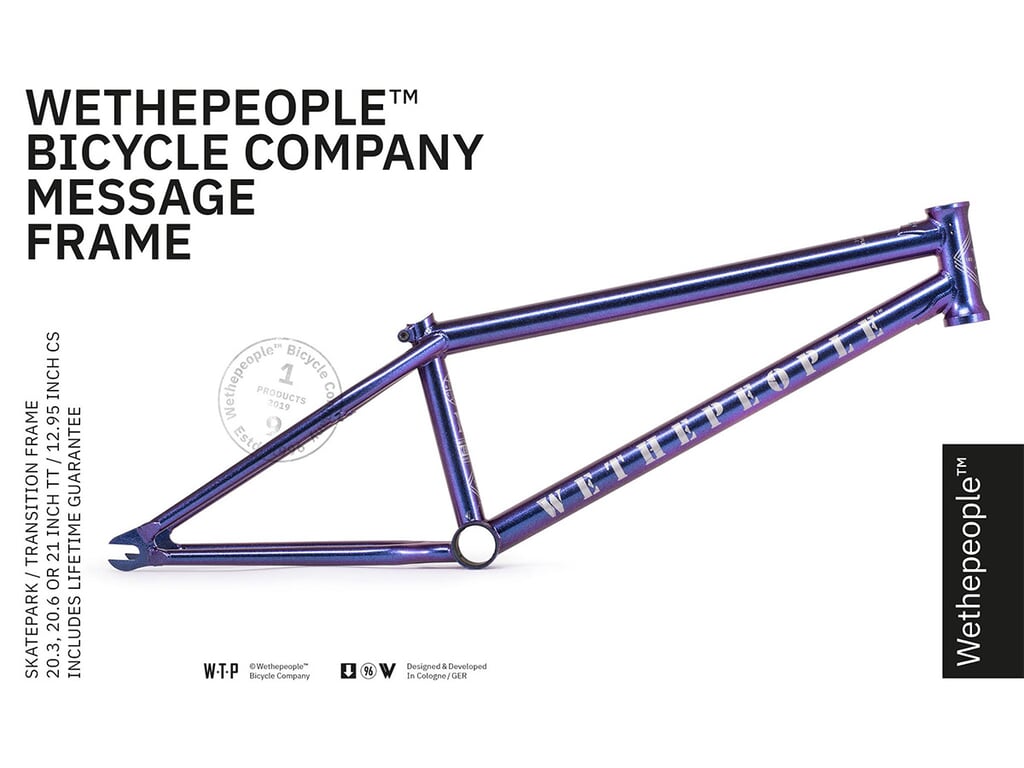 wethepeople "Message" 2019 BMX Frame - Galactic Purple