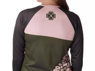 Muc-Off "Womens Long Sleeve Riders" Jersey - Green/Pink-Leopard