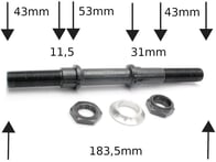 Profile Racing "Mini" Kassettennabe Achsen Set - CrMo Male