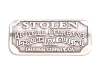 Stolen BMX "Small Crest Arched" Top Tube Badge