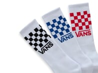 Vans "Classic Checkerboard Crew" Socks (3 Pair) - White