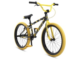 yellow cruiser bike with gears