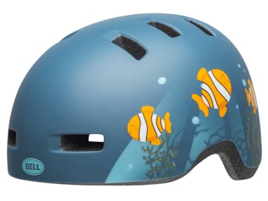 Bell "Lil Ripper" BMX Helmet - Matte Gray/Blue Fish