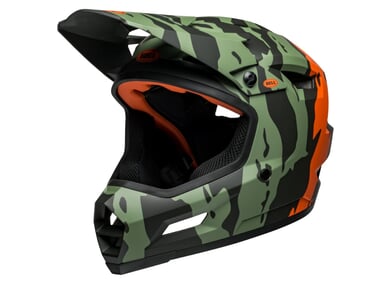 Bell "Sanction 2 DLX MIPS" Fullface Helm - Ravine Matte Dark Green/Or 23