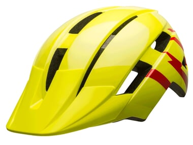 Bell "Sidetrack II Youth" MTB Helmet - Hi-Viz/Red