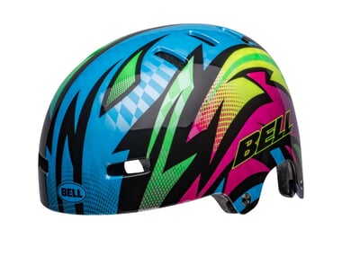 Bell "Span" BMX Helm - Gloss Blue/Magenta Psycho