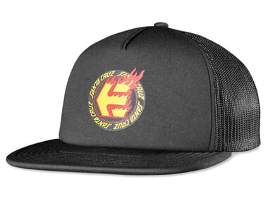 Etnies X Santa Cruz "Flame Trucker" Kappe - Black