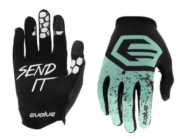 Evolve "Splatter" Gloves - Mint/Black