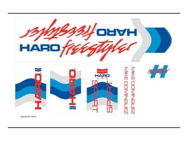 Haro Bikes "1984 Sport"  Decal Stickerset - White