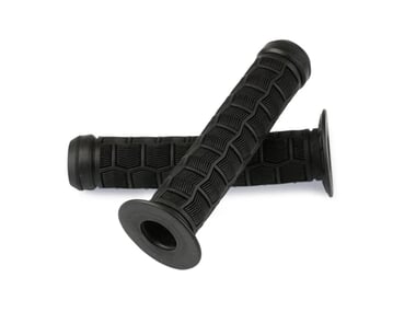 Haro Bikes "Team Black Flanged" Grips - With Flange