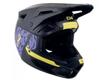 TSG "Sentinel Graphic Design" Fullface Helm - Violet Yellow Flakes